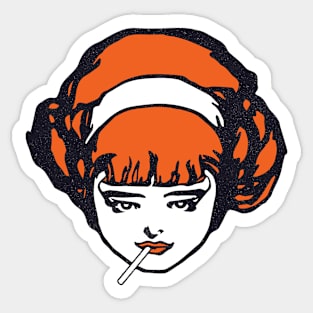 redhead with lollipop and attitude Sticker